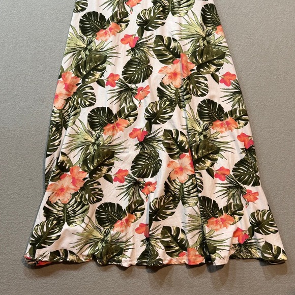 J for Justify Sleeveless Wrap Side Tie Stretch Floral Tropical Sun Dress Size M - Picture 10 of 12